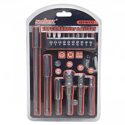 Set 16 Buc Adaptoare si Capete Biti SDY-94175 Set 16 Buc Adaptoare si Capete Biti SDY-94175