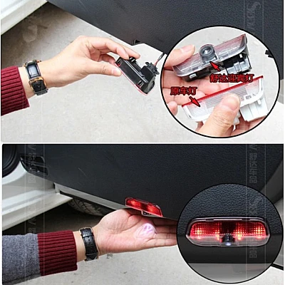 Set 2 Holograme LED cu LOGO VOLKSWAGEN pentru Portiere Set 2 Holograme LED cu LOGO VOLKSWAGEN pentru Portiere
