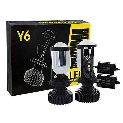 Set 2 Lampi H4 Led Y6 cu doua faze putere 90W temperatura 5500K Set 2 Lampi H4 Led Y6 cu doua faze putere 90W temperatura 5500K