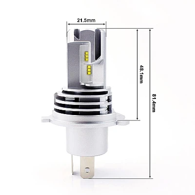 Set 2 Lampi LED M3 H4 cu doua faze putere 55W temperatura 6500K lumina alba Set 2 Lampi LED M3 H4 cu doua faze putere 55W temperatura 6500K lumina alba