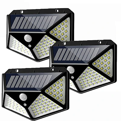 Set 3 Lampi ULTRA 100 LED Solare cu senzor de miscare si lumina 3 moduri ILUMINARE Set 3 Lampi ULTRA 100 LED Solare cu senzor de miscare si lumina 3 moduri ILUMINARE