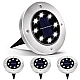 Set 4 Lampi Solare METALICE Argintii Disk Lights pentru gradina AX Set 4 Lampi Solare METALICE Argintii Disk Lights pentru gradina AX