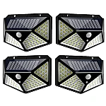 Set 4 Lampi ULTRA 100 LED Solare cu senzor de miscare si lumina 3 moduri ILUMINARE 