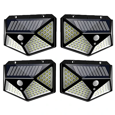 Set 4 Lampi ULTRA 100 LED Solare cu senzor de miscare si lumina 3 moduri ILUMINARE Set 4 Lampi ULTRA 100 LED Solare cu senzor de miscare si lumina 3 moduri ILUMINARE
