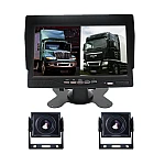 Set Monitor auto 2 camere metalice pentru tiruri  autocare  camioane