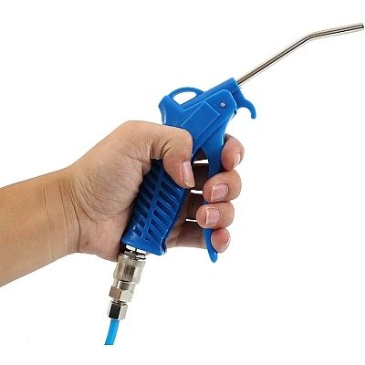 Set pistol de suflat aer furtun spirala de 5 m T de conectare camion Set pistol de suflat aer furtun spirala de 5 m T de conectare camion