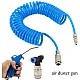 Set pistol de suflat aer furtun spirala de 5 m T de conectare camion Set pistol de suflat aer furtun spirala de 5 m T de conectare camion