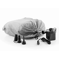 Set saltea auto pentru dormit 2 perne si pompa electrica