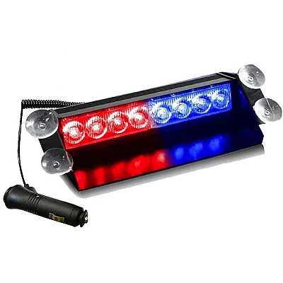Stroboscop LED auto parbriz COB rosu albastru Stroboscop LED auto parbriz COB rosu albastru
