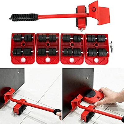 Kit Mutat Mobilier 4 Platforme cu roti + 1 Parghie metalica Kit Mutat Mobilier 4 Platforme cu roti + 1 Parghie metalica