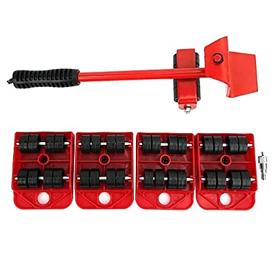 Kit Mutat Mobilier 4 Platforme cu roti + 1 Parghie metalica Kit Mutat Mobilier 4 Platforme cu roti + 1 Parghie metalica