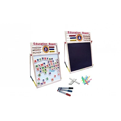Tabla magnetica de scris cu doua fete si socotitoare Education Board Mare 46cm x 41cm Tabla magnetica de scris cu doua fete si socotitoare Education Board Mare 46cm x 41cm