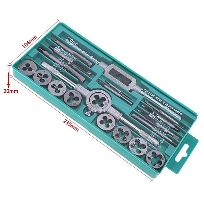 Trusa 20 filiere M3-M12 si tarozi 3-12mm Trusa 20 filiere M3-M12 si tarozi 3-12mm