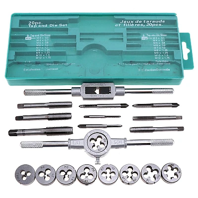 Trusa 20 filiere M3-M12 si tarozi 3-12mm Trusa 20 filiere M3-M12 si tarozi 3-12mm