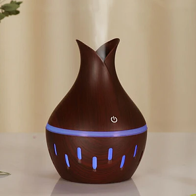 Umidificator de Aer 130ml LED DARK WOOD HUS 02-3 Difuzor Umidificator de Aer 130ml LED DARK WOOD HUS 02-3 Difuzor