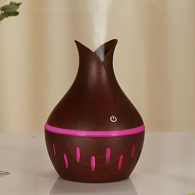 Umidificator de Aer 130ml LED DARK WOOD HUS 02-3 Difuzor Umidificator de Aer 130ml LED DARK WOOD HUS 02-3 Difuzor