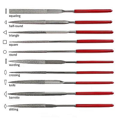 Set 10 Pile Diamantate 140x3mm Set 10 Pile Diamantate 140x3mm