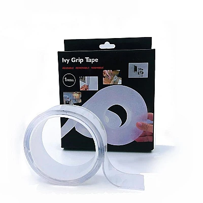Banda Ivy Grip 3M din SILICON transparent dublu adeziva incolora LL Banda Ivy Grip 3M din SILICON transparent dublu adeziva incolora LL