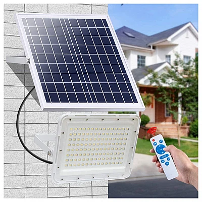 Proiector ALB Solar cu telecomanda 400W 75 LED cu LUPA Proiector ALB Solar cu telecomanda 400W 75 LED cu LUPA