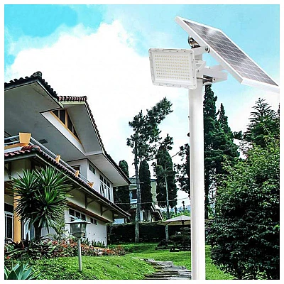 Proiector ALB Solar cu telecomanda 400W 75 LED cu LUPA Proiector ALB Solar cu telecomanda 400W 75 LED cu LUPA