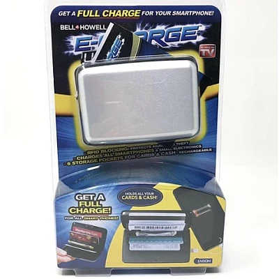 E-Charge Wallet Argintiu / Gri Portofel Carduri si Incarcator Baterie Externa 2in1 E-Charge Wallet Argintiu / Gri Portofel Carduri si Incarcator Baterie Externa 2in1