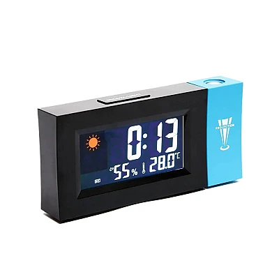 Ceas Meteo 8290 BLUE cu Proiectie LED Rosie Alarma si Temperatura Ceas Meteo 8290 BLUE cu Proiectie LED Rosie Alarma si Temperatura