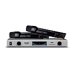 UB Set 2 Microfoane DM-2186 Black Wireless cu receiver