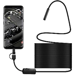Camera Inspectie Endoscop 5 Metri  Android Waterproof Universala Slim pentru Inspectie Auto MicroUsb tai