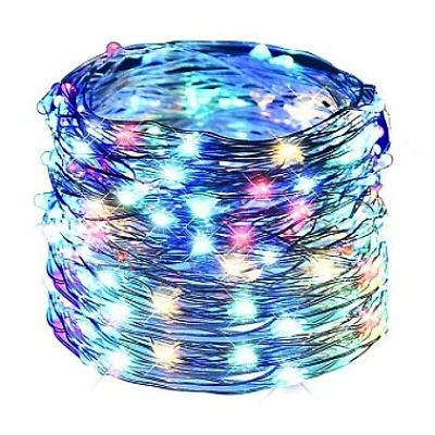 Ghirlanda COLORATA 5m 50LED la priza Luminoasa Decorativa din Cupru Ghirlanda COLORATA 5m 50LED la priza Luminoasa Decorativa din Cupru