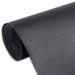 Sul autoadeziv LY din piele ecologica (imitatie piele) 0.45 x 3.0m NEGRU cu textura