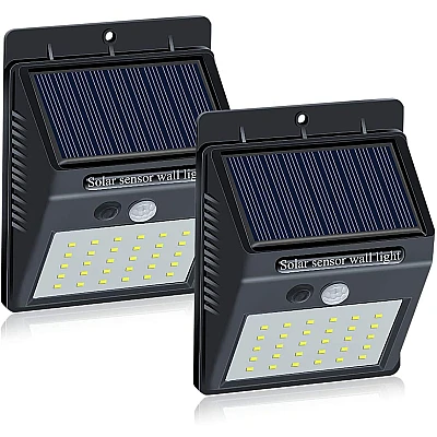 Set 2 Lampi BRIGHT 30 LED Solare cu senzor de miscare si lumina 1 mod ILUMINARE Set 2 Lampi BRIGHT 30 LED Solare cu senzor de miscare si lumina 1 mod ILUMINARE