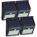 Set 4 Lampi BRIGHT 30 LED Solare cu senzor de miscare si lumina 1 mod ILUMINARE