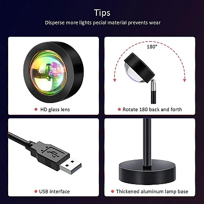 Lampa Atmosfera Violet SUNSET lamp alimentare USB Lampa Atmosfera Violet SUNSET lamp alimentare USB