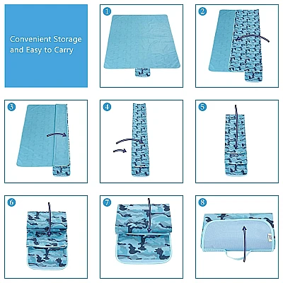 Patura de plaja/picnic tip geanta impermeabila cu dungi 130x150cm Patura de plaja/picnic tip geanta impermeabila cu dungi 130x150cm