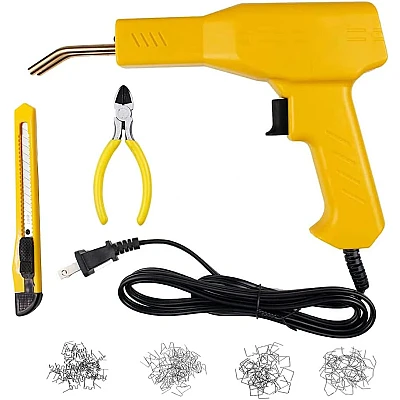 Set pistol de lipit/accesorii pentru plastic 50W H50 220V Galben Set pistol de lipit/accesorii pentru plastic 50W H50 220V Galben