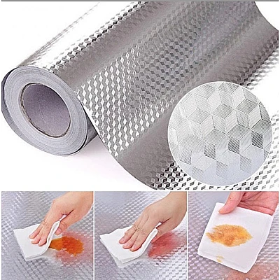 Set 2 Autocolant ALUMINIU pentru Bucatarie 40x500 cm Model ROMB Set 2 Autocolant ALUMINIU pentru Bucatarie 40x500 cm Model ROMB