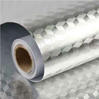 Set 2 Autocolant ALUMINIU pentru Bucatarie 40x500 cm Model ROMB Set 2 Autocolant ALUMINIU pentru Bucatarie 40x500 cm Model ROMB