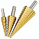 Set 3 FREZE Burghie in trepte pentru metal 4-32 mm Set 3 FREZE Burghie in trepte pentru metal 4-32 mm