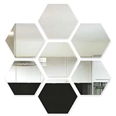 Set 10 Oglinzi Design Hexagon MARI 20x20 - Oglinzi Decorative Acrilice Cristal - Diamant - Fagure 10 bucati/set Set 10 Oglinzi Design Hexagon MARI 20x20 - Oglinzi Decorative Acrilice Cristal - Diamant - Fagure 10 bucati/set