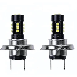 Set 2 becuri auto H7 15 LED/BEC putere 80W/ 8000lm Lumina alba temperatura 8000k
