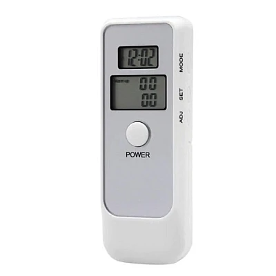 Tester de alcoolemie digital functie de ceas cronometru alb - AT002 Tester de alcoolemie digital functie de ceas cronometru alb - AT002
