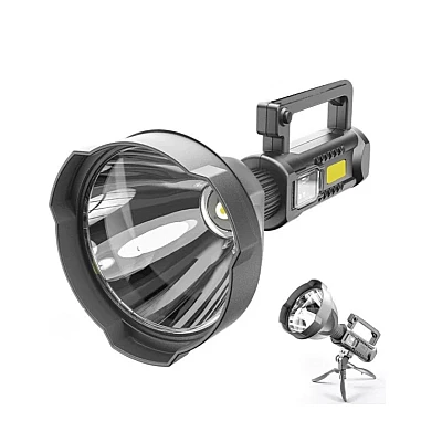 Lanterna LED cu reflector si trepied L-835 negru Lanterna LED cu reflector si trepied L-835 negru