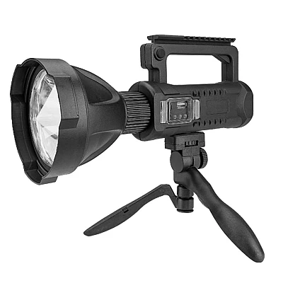 Lanterna LED cu reflector si trepied L-835 negru Lanterna LED cu reflector si trepied L-835 negru