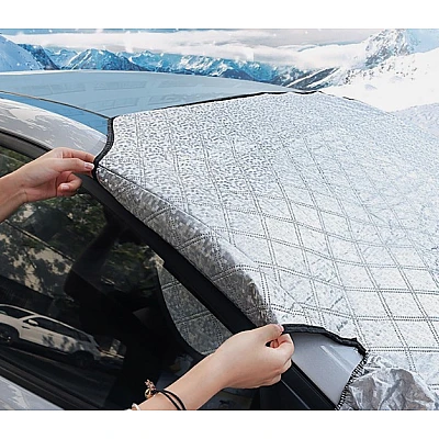 Protectie parbriz, XL husa geam auto, anti-inghet si parasolar, universal, prelata ARGINTIE Protectie parbriz, XL husa geam auto, anti-inghet si parasolar, universal, prelata ARGINTIE