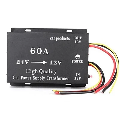 Convertor Auto 60A pentru Tensiune 24V - 12V Convertor Auto 60A pentru Tensiune 24V - 12V