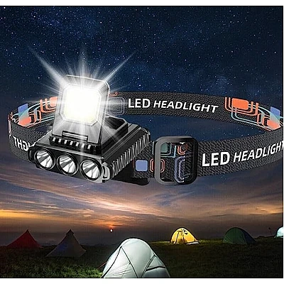 Lanterna de cap LY 801 Cob + 3 Led reglabila Lanterna de cap LY 801 Cob + 3 Led reglabila