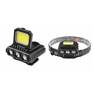 Lanterna de cap LY 801 Cob + 3 Led reglabila