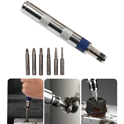 Set de surubelnita cu impact 7 in 1 cu antrenare 1/4 Set de surubelnita cu impact 7 in 1 cu antrenare 1/4