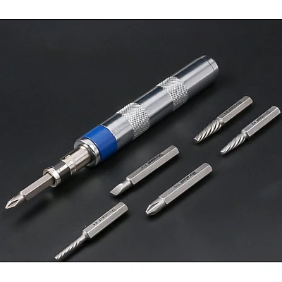 Set de surubelnita cu impact 7 in 1 cu antrenare 1/4 Set de surubelnita cu impact 7 in 1 cu antrenare 1/4