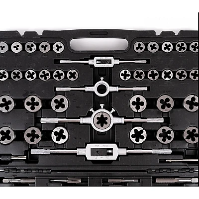 Trusa tarozi si filiere 110 piese M2-M18 set metric profesional